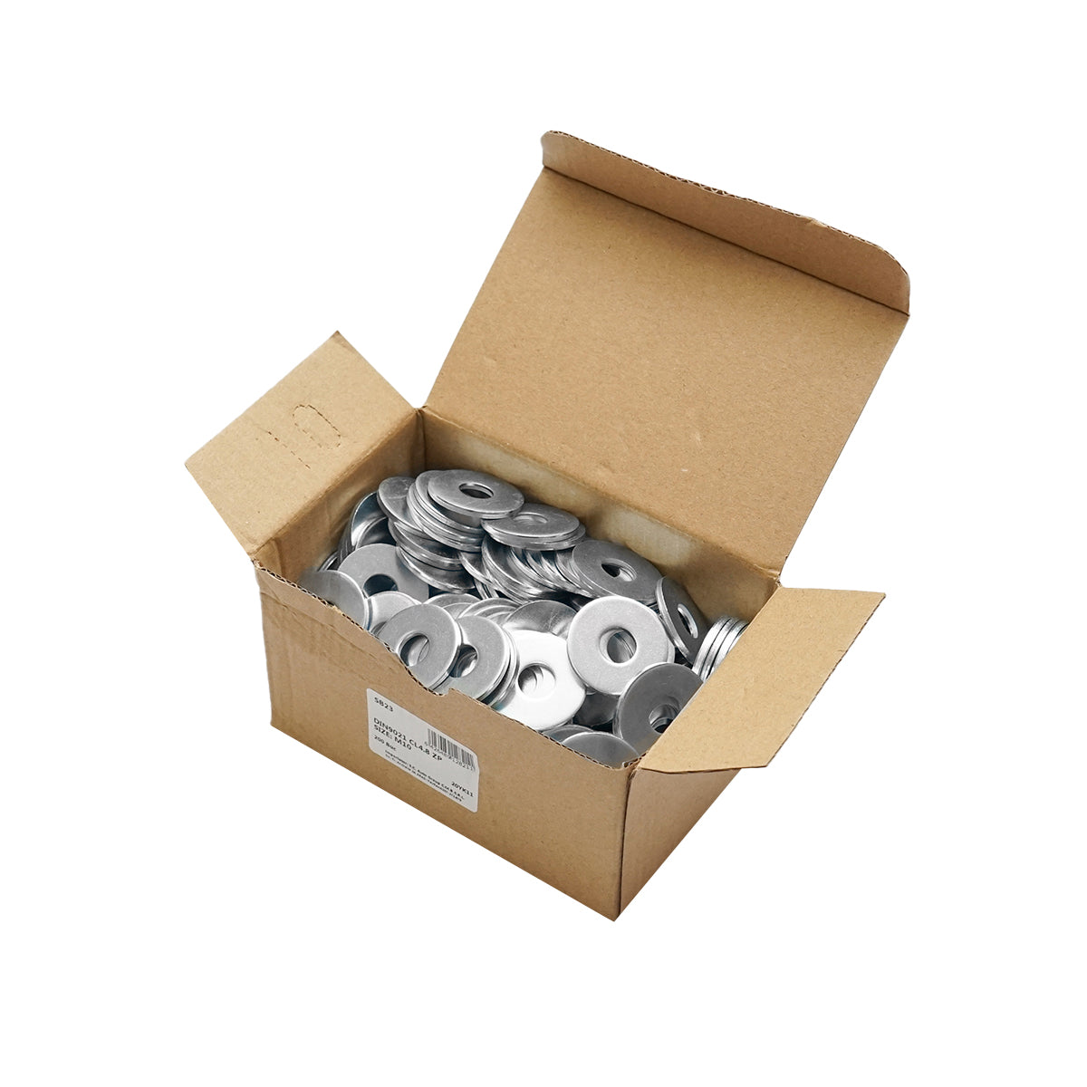 Zinc-coated washers DIN 9021-4.8 M10 200 pcs